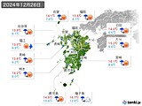 2024年12月26日の九州地方の実況天気