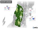 2024年12月26日の山形県の実況天気