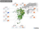 2024年12月27日の九州地方の実況天気