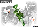 2025年01月01日の京都府の実況天気