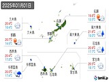 2025年01月01日の沖縄県の実況天気