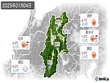 実況天気(2025年01月04日)