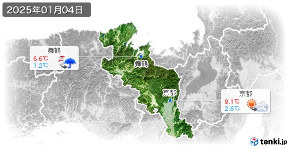 京都府(2025年01月04日の天気
