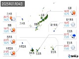 実況天気(2025年01月04日)