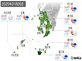 2025年01月05日の鹿児島県の実況天気