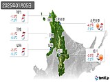 実況天気(2025年01月05日)