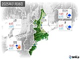 2025年01月06日の三重県の実況天気