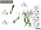 実況天気(2025年01月06日)