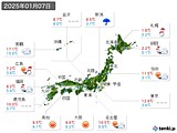 2025年01月07日の実況天気