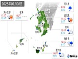 2025年01月08日の鹿児島県の実況天気