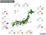 2025年01月08日の実況天気