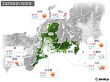 2025年01月09日の東海地方の実況天気