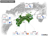 2025年01月09日の四国地方の実況天気
