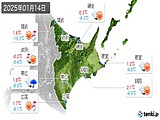 2025年01月14日の道東の実況天気