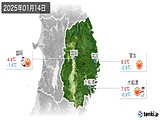 2025年01月14日の岩手県の実況天気