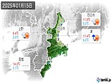 2025年01月15日の三重県の実況天気