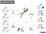 2025年01月16日の沖縄県の実況天気