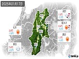 2025年01月17日の長野県の実況天気