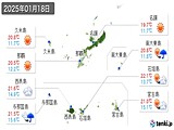 実況天気(2025年01月18日)