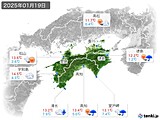 2025年01月19日の四国地方の実況天気
