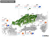 実況天気(2025年01月20日)