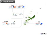 2025年01月23日の沖縄地方の実況天気