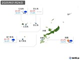 2025年01月24日の沖縄地方の実況天気