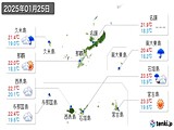 実況天気(2025年01月25日)