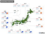 2025年01月27日の実況天気