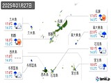 実況天気(2025年01月27日)