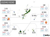 2025年01月29日の沖縄県の実況天気