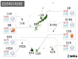 実況天気(2025年01月29日)