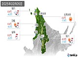 実況天気(2025年02月05日)