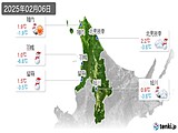 実況天気(2025年02月06日)
