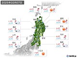 2025年02月07日の東北地方の実況天気