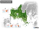 実況天気(2025年02月09日)