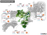 2025年02月10日の近畿地方の実況天気
