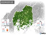 2025年02月10日の広島県の実況天気