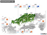 実況天気(2025年02月11日)