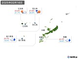 2025年02月16日の沖縄地方の実況天気