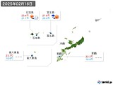 実況天気(2025年02月16日)