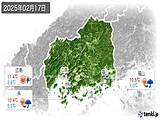2025年02月17日の広島県の実況天気