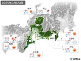 2025年02月23日の東海地方の実況天気