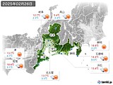 2025年02月26日の東海地方の実況天気