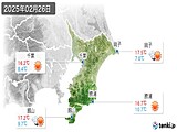 2025年02月26日の千葉県の実況天気