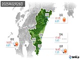 2025年02月26日の宮崎県の実況天気