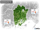 2025年02月27日の岡山県の実況天気