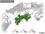 2025年02月28日の四国地方の実況天気