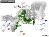 2025年03月06日の東海地方の実況天気