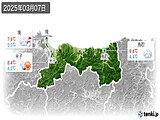 2025年03月07日の鳥取県の実況天気